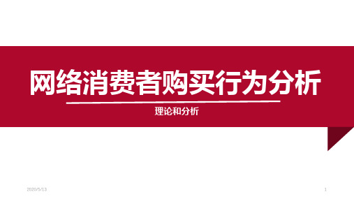 网络营销3.网络消费者购买行为分析