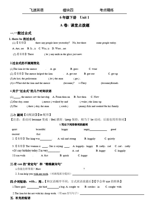 [牛津中小学英语网]【模块五】6考点精练