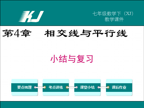 最新湘教版七年级数学下册 第4章 小结与复习