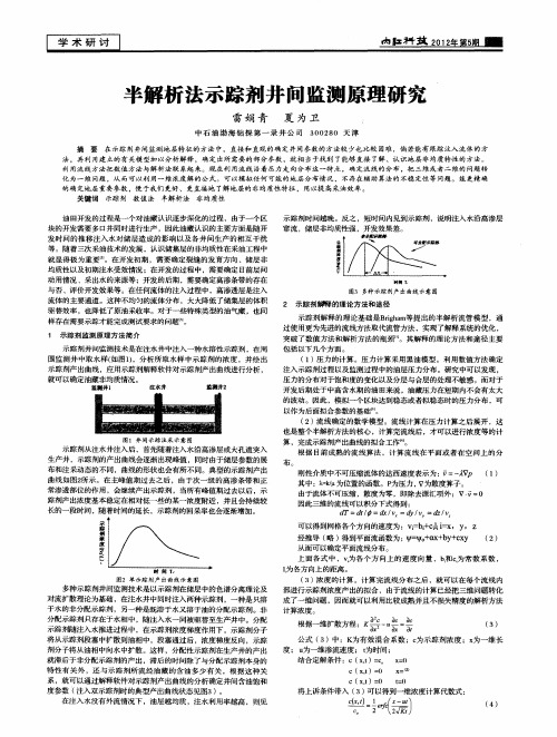 半解析法示踪剂井间监测原理研究