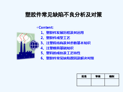 塑胶件常见缺陷不良分析及对策讲解