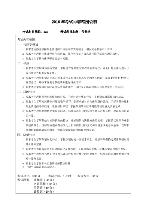 C500-硕士研究生入学考试-传热学