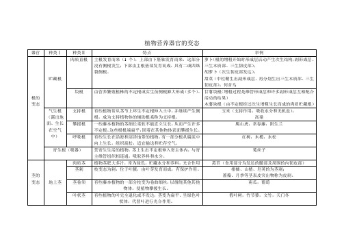 植物营养器官的变态