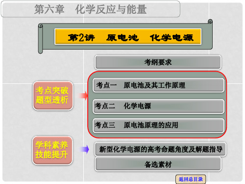 高考化学一轮专题复习 第六章 第2讲 原电池 化学电源