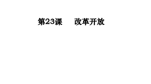 高中历史华东师大课标版高三下册第七单元 第23课 改革开放