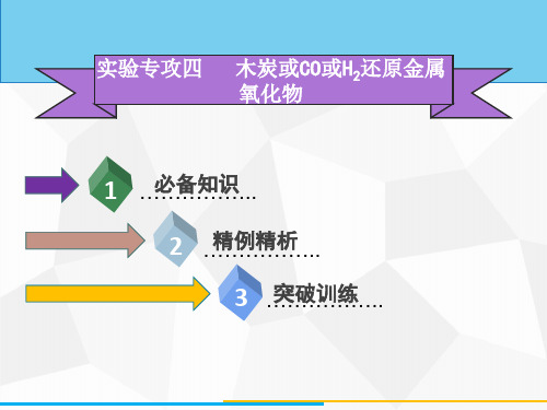 2020广东中考化学高分总复习(课件)实验专攻四   木炭或CO或H2还原金属氧化物(共13张PPT