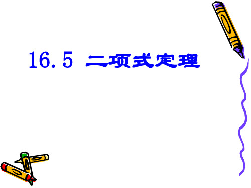 沪教版数学高三上册-16.5 二项式定理 课件 _3