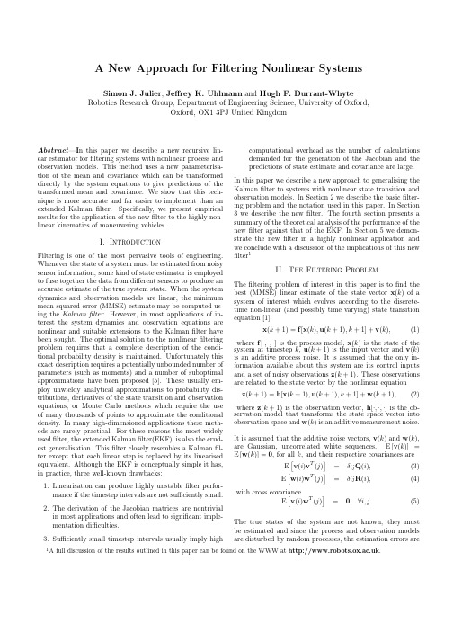 A New Approach for Filtering Nonlinear Systems