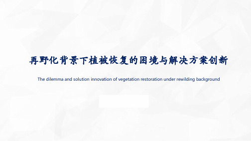 再野化背景下植被恢复的困境与解决方案创新
