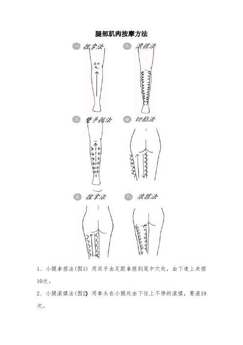 腿部肌肉按摩方法