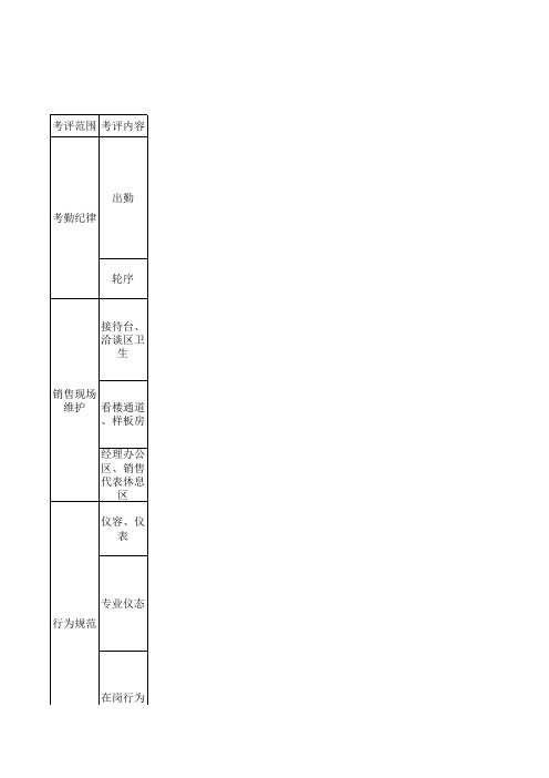 在售项目现场月度考评表.xls