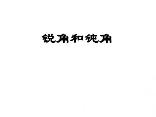3.3 认识锐角和钝角 34ppt