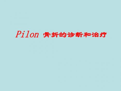 Pilon骨折的诊断和治疗课件