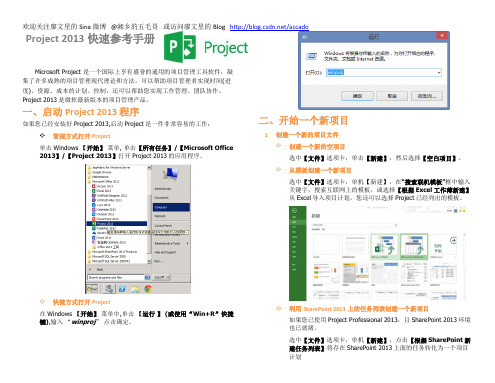 Project2013教程