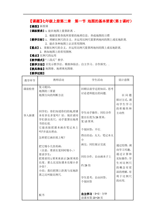 商务星球地理七上《地图的基本要素》同课异构教案 (5)
