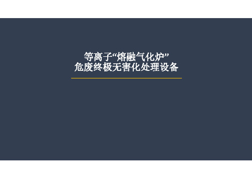 等离子技术终极处置危废项目