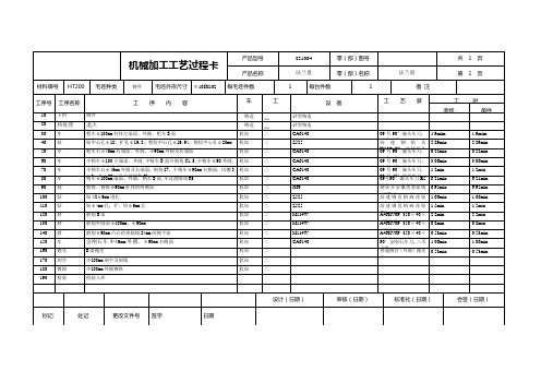 法兰盘机械加工工艺过程卡