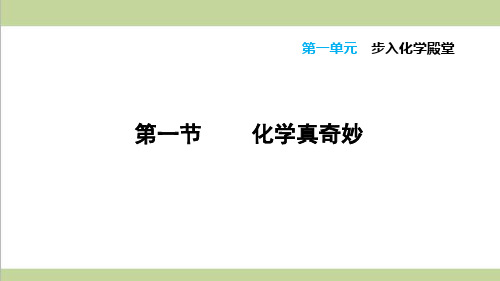 鲁教版八年级上册化学 1.1 化学真奇妙 课后习题重点练习课件