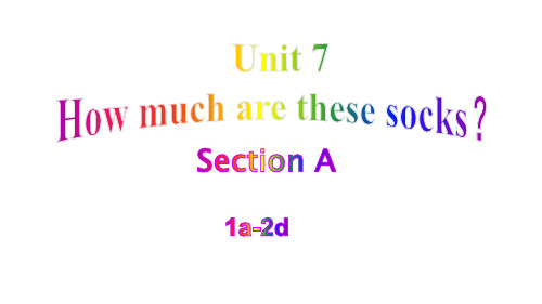 人教新目标版英语七年级上册Unit 7 Section A 1a-2d.课件