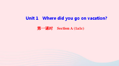 八年级英语上册Unit1Wheredidyougoonvacation第一课时SectionA1a_1c课件新版人教新目标版