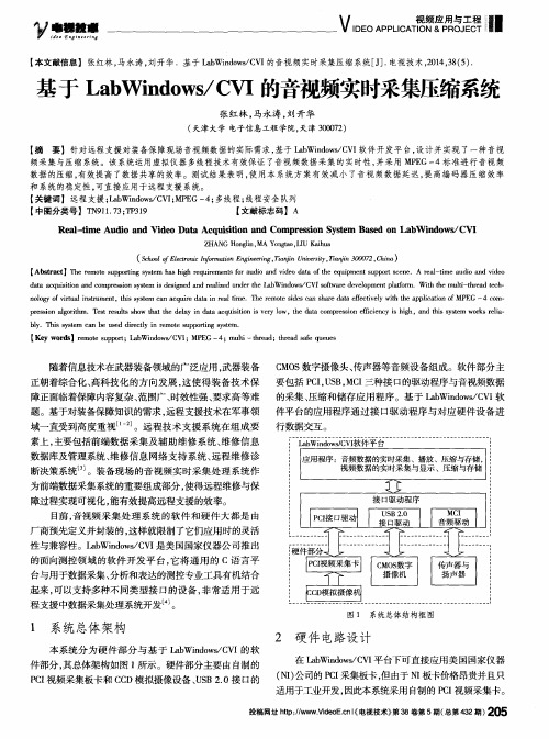 基于LabWindows／CVI的音视频实时采集压缩系统