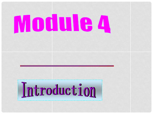 高中英语 Module4 Introduction课件 外研版选修6