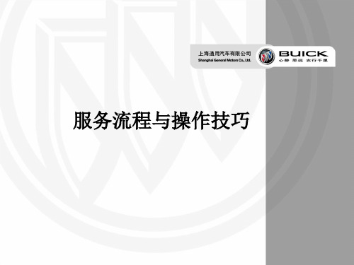 Buick新服务流程与技巧(2天课)