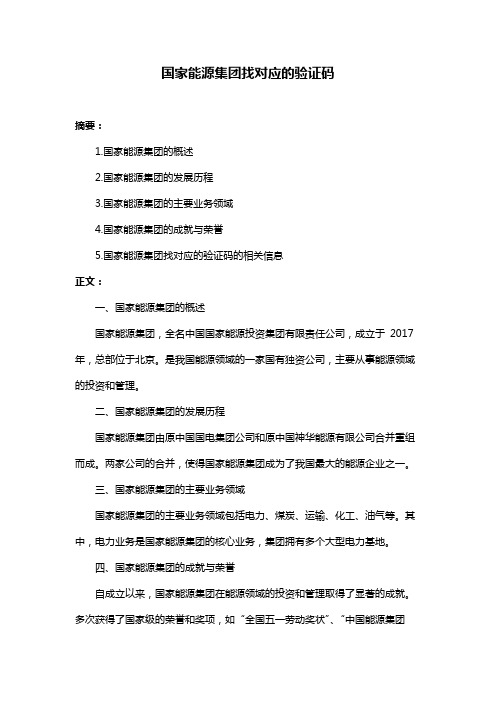 国家能源集团找对应的验证码