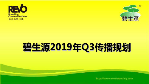 碧生源传播公司规划策划方案