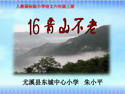 部编六年级上人教《16 青山不老》朱小平PPT课件 一等奖新名师优质课获奖比赛公开免费下载