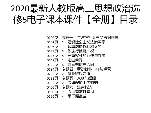 2020最新人教版高三思想政治选修5电子课本课件【全册】