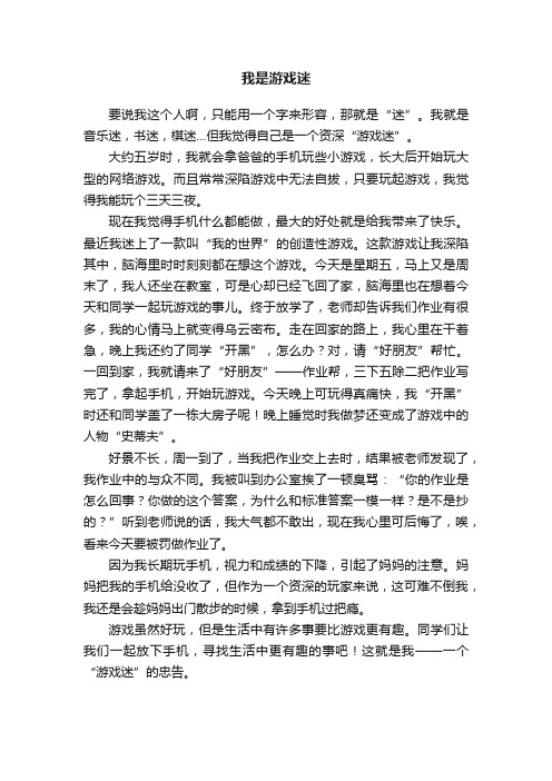 我是游戏迷