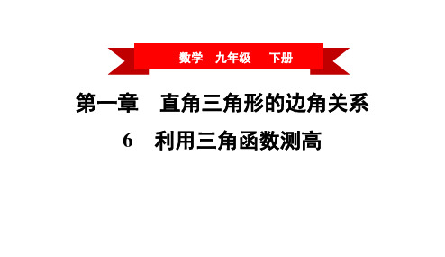 6 利用三角函数测高