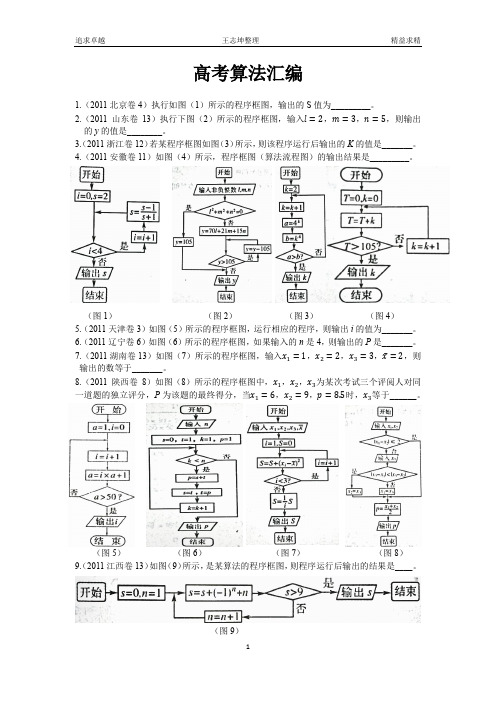 高考算法汇编