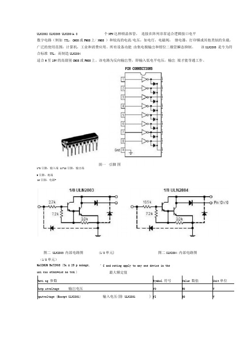 ULN2803中文资料