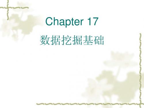 数据仓库 Chapter 17 数据挖掘基础