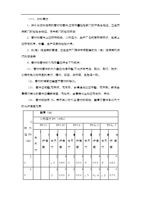 建筑给排水施工技术交底记录全套