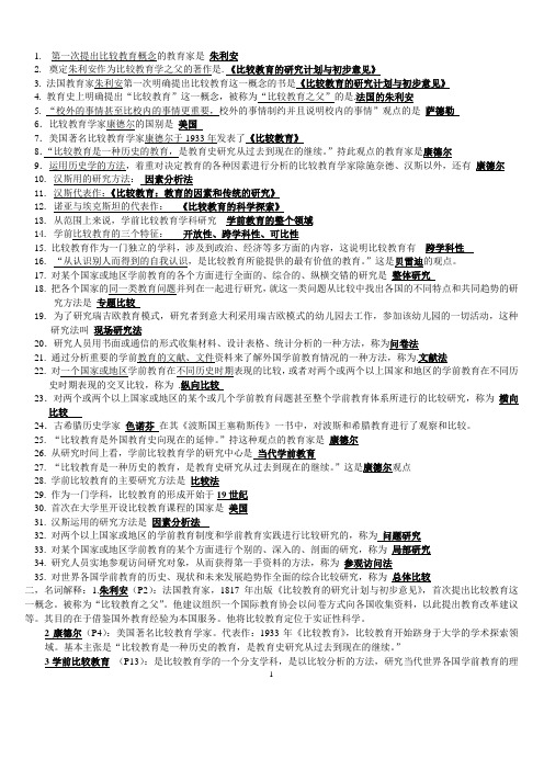 学前比较教育学复习资料_自考适用1