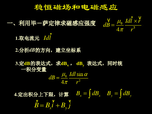 稳恒磁场和电磁感应知识点汇总