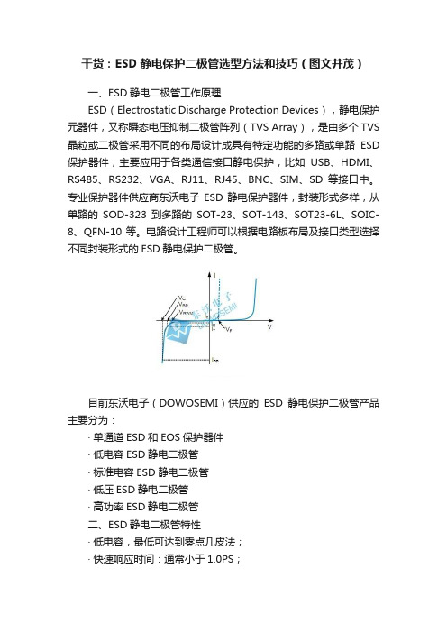 干货：ESD静电保护二极管选型方法和技巧（图文并茂）