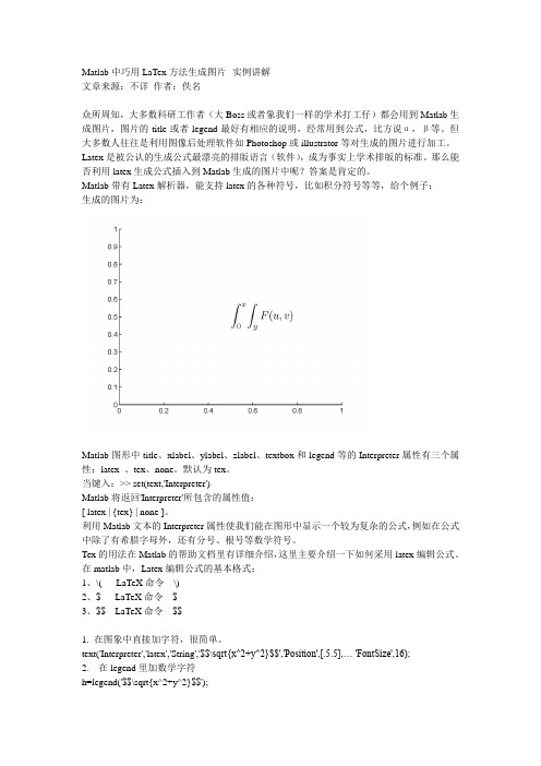 Matlab中巧用LaTex方法生成图片