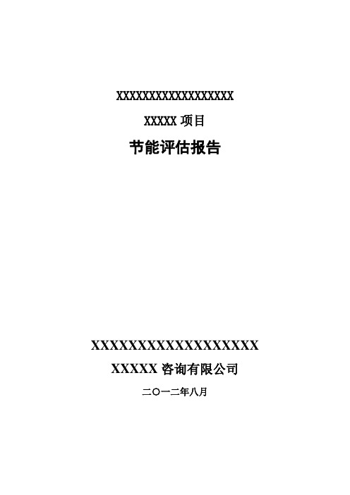 能评模板(内部使用,请勿传播)