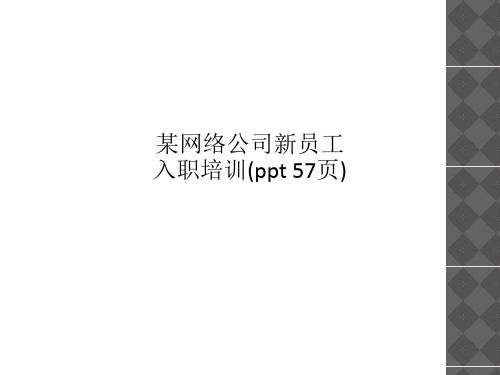 某网络公司新员工入职培训(ppt 57页)