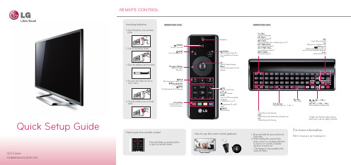 LG G2 G3系列遥控器快速安装指南说明书