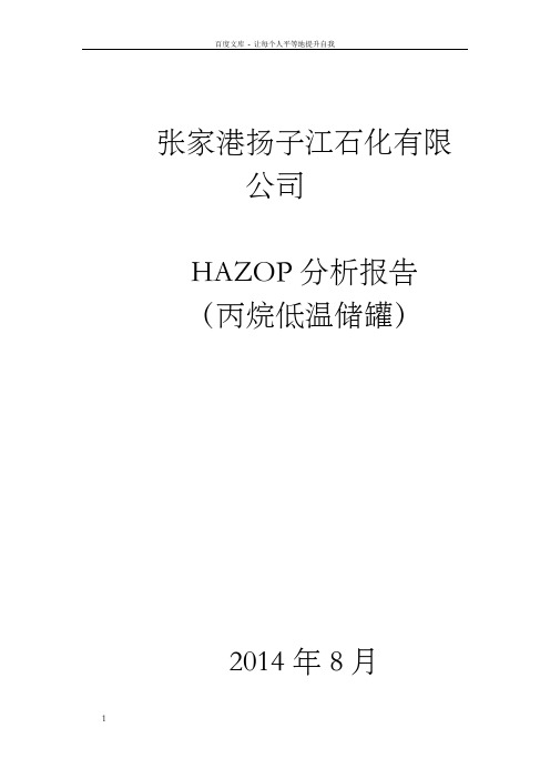 HAZOP分析总结报告