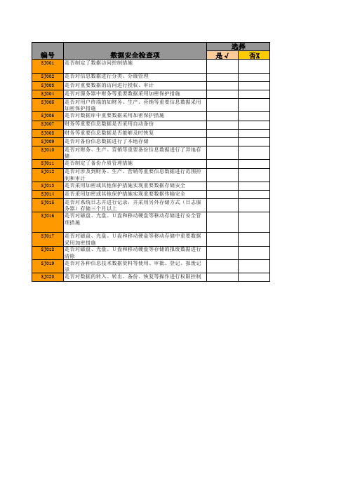 11信息安全数据安全检查记录表