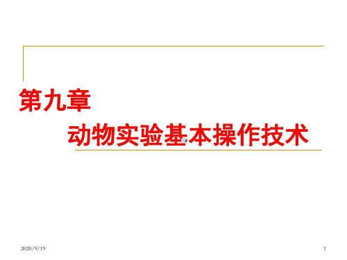 第九章动物实验基本操作技术