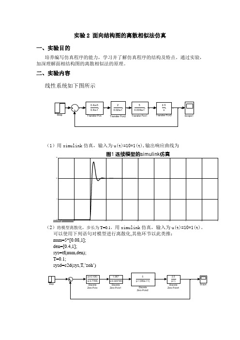 面向结构图的离散相似法仿真