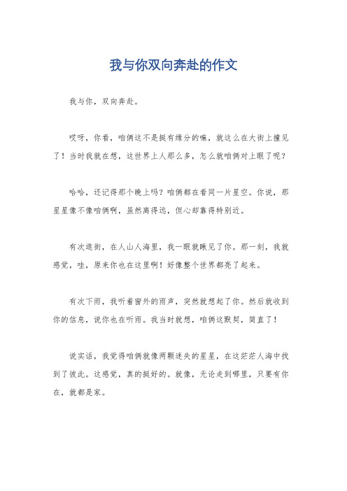 我与你双向奔赴的作文