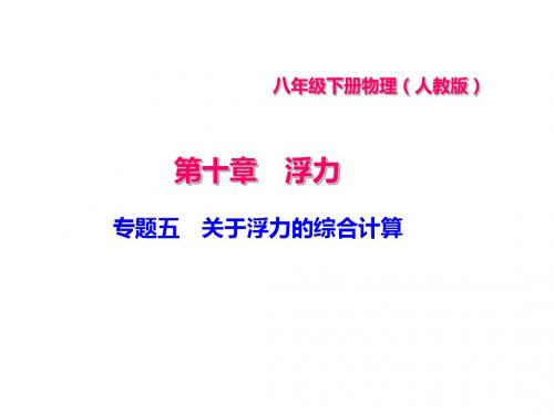 春八年级下册物理专题训练课件：五 关于浮力的综合计算